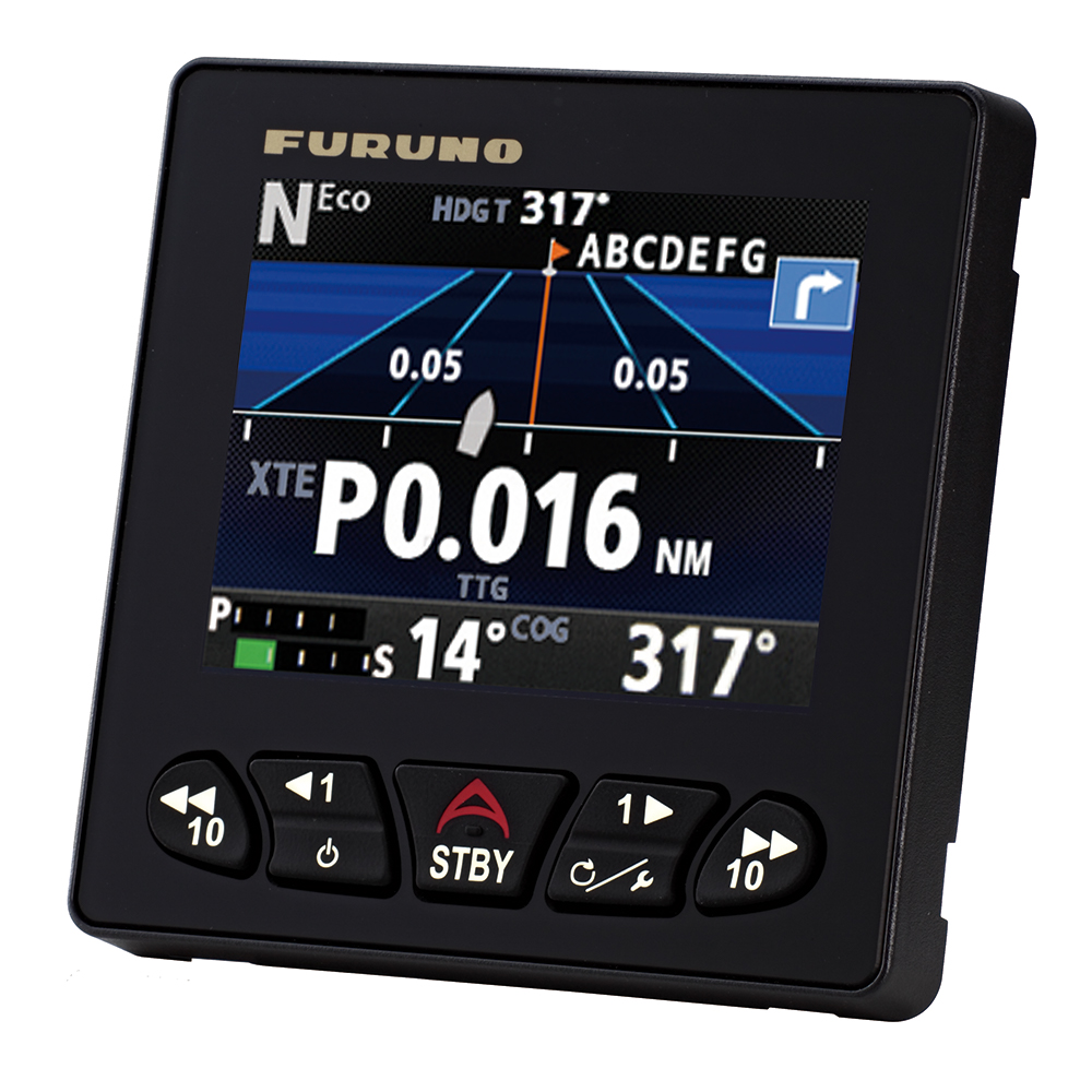 Marine navigation display showing heading and course data.