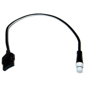 Black adapter cable with connectors on both ends.