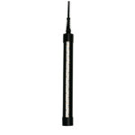 Hanging black LED tube light fixture