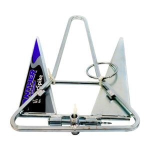 Boat anchor with purple accents on sides.