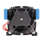Front view of black mechanical pump
