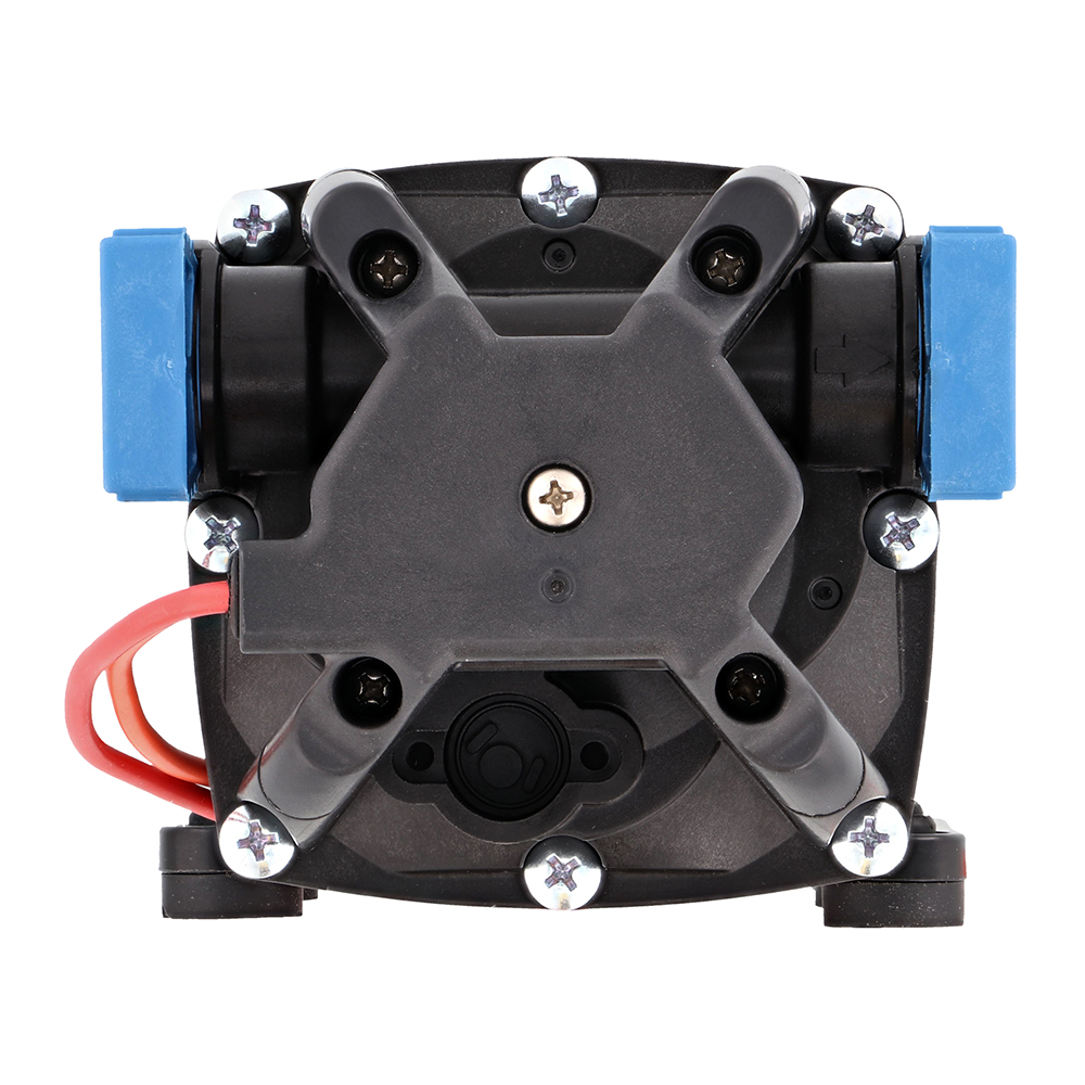 Close-up of a black motor with screws.