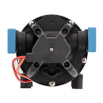 Front view of a mechanical pump motor