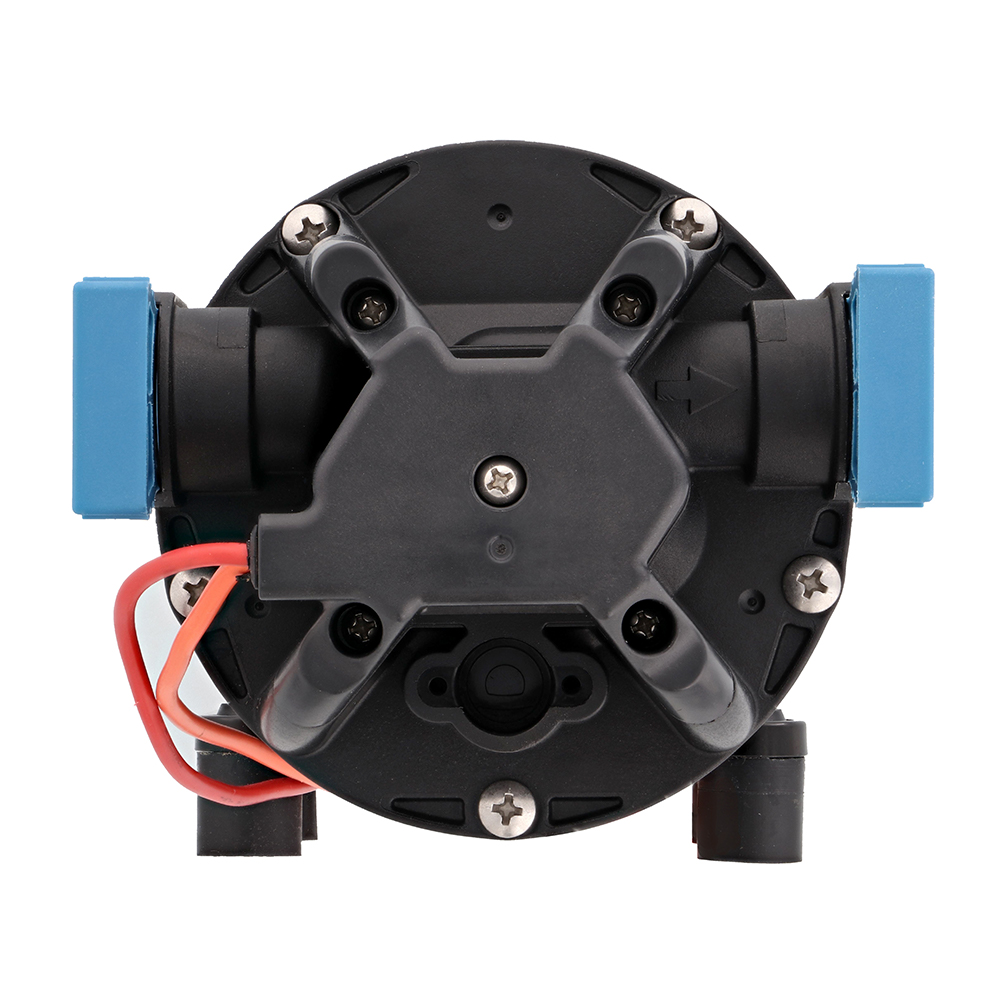 Front view of a mechanical pump motor