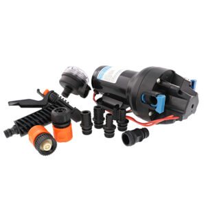 Water pump with fittings and accessories.