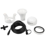 Garmin marine antenna kit with cables and components.