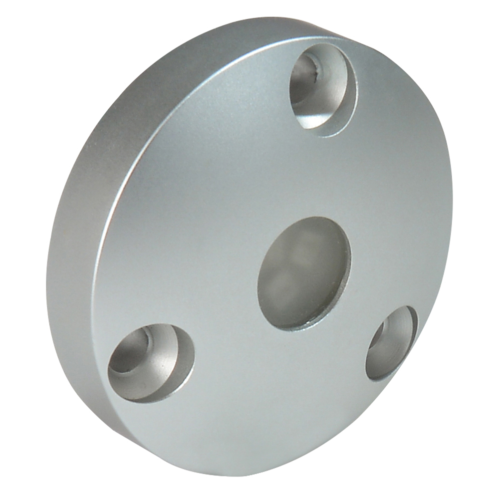 Round metallic flange with multiple holes