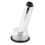 Chrome threaded tube with black rubber tip