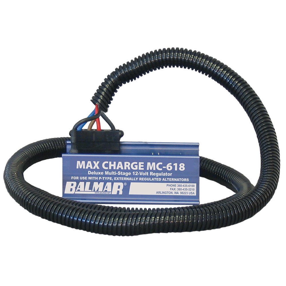 Max Charge MC-618 multi-stage 12-volt regulator.