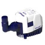 Blue and white motor pump for water systems.