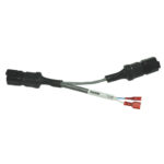 Electrical connector with two black plugs