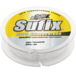 Sufix fluorocarbon fishing line spool, clear 33 yards.