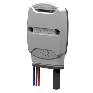 S8 Lumitec sensor with color-coded wires.