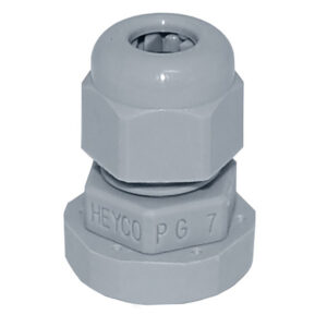 Gray Heyco cable gland connector PG 7