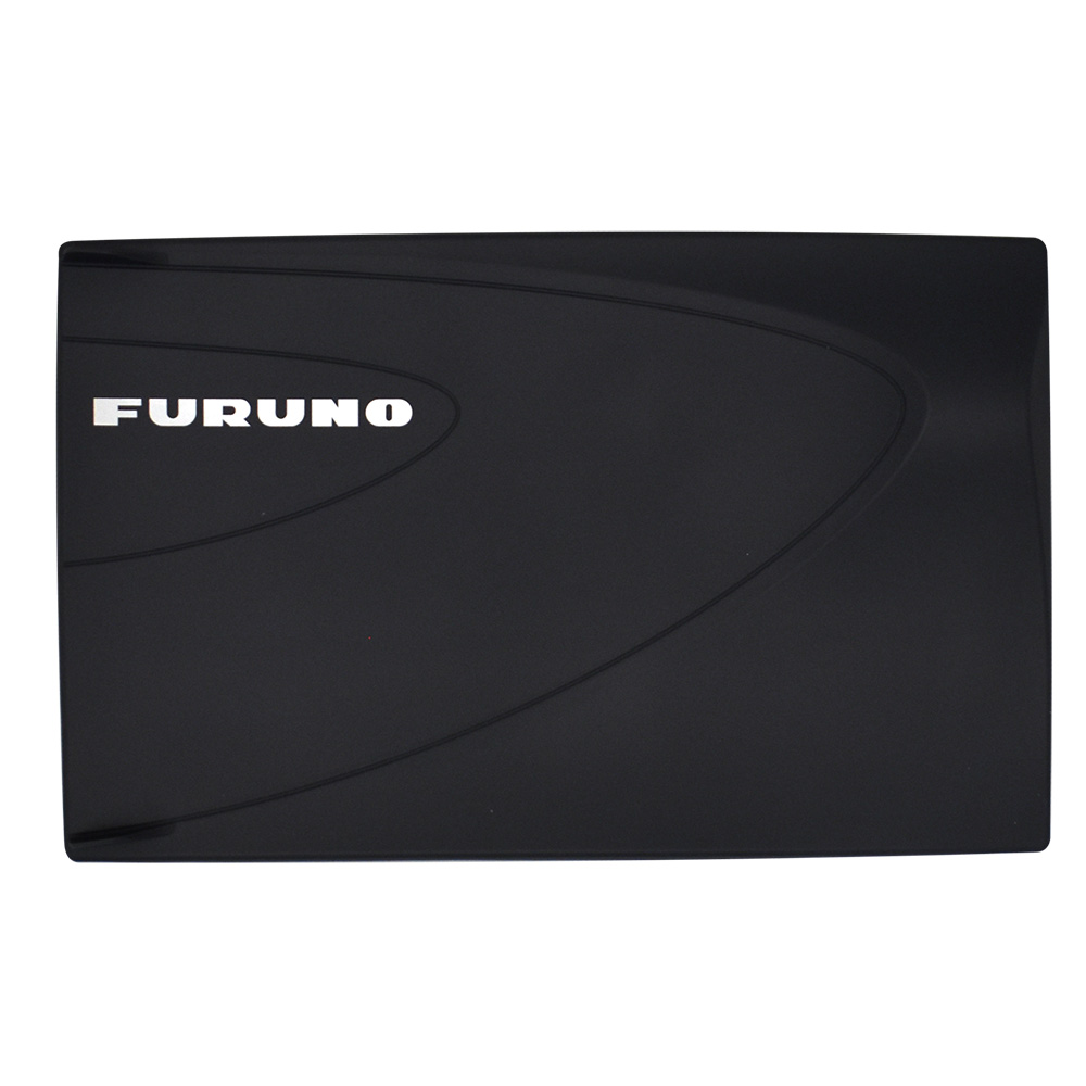 Black electronic device cover with Furuno logo