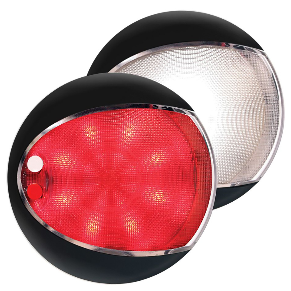 Red and white round LED lights