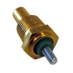 Brass automotive temperature sensor close-up