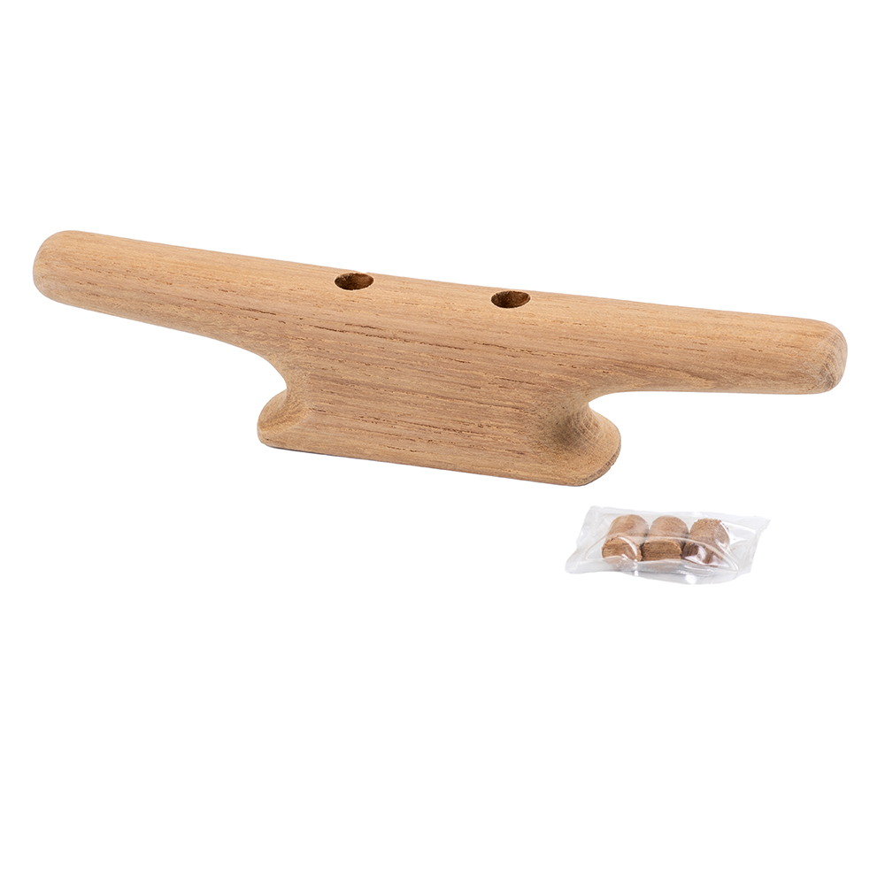 Wooden boat cleat with screws included.