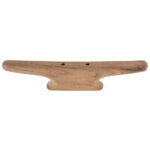 Wooden boat cleat for rope fastening
