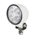 Round LED work light, industrial mounting