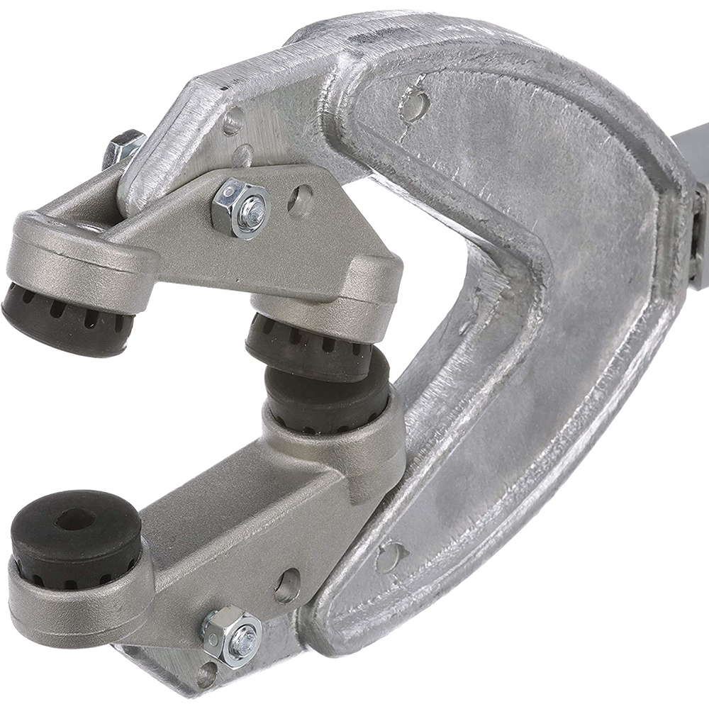 Close-up of metal welding clamp tool