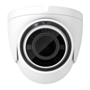 White security camera, close-up view.