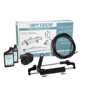 Uflex hydraulic steering system kit with components.