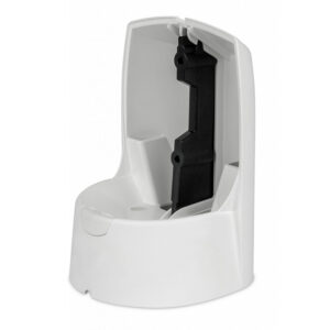 Wall-mounted bracket for outdoor security camera.