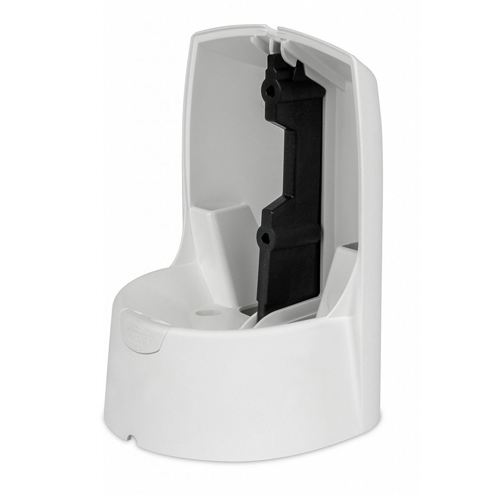 Wall-mounted bracket for outdoor security camera.