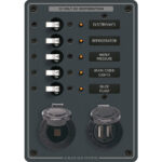 12 volt DC distribution panel with fuses