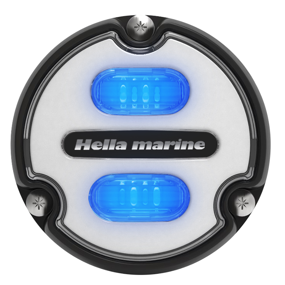 Hella marine blue round LED light.