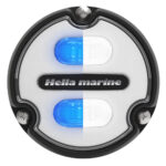 Hella marine LED lamp with blue and white lights.