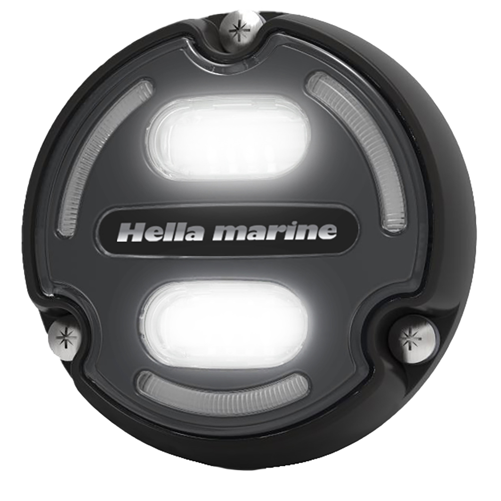 Black Hella marine round LED light