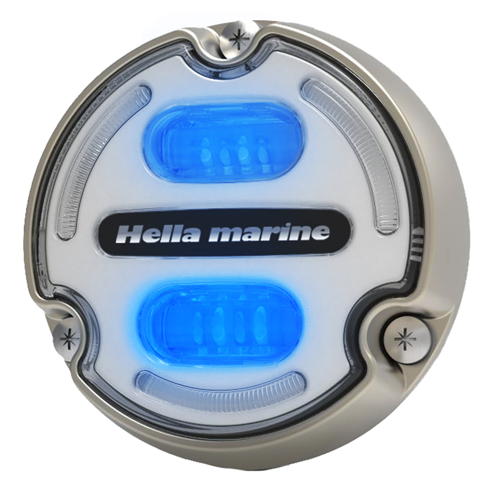 Hella Marine blue LED boat light.
