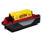 Fishing lure storage bag with lures inside.