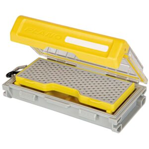 Yellow beetle storage box with perforated tray