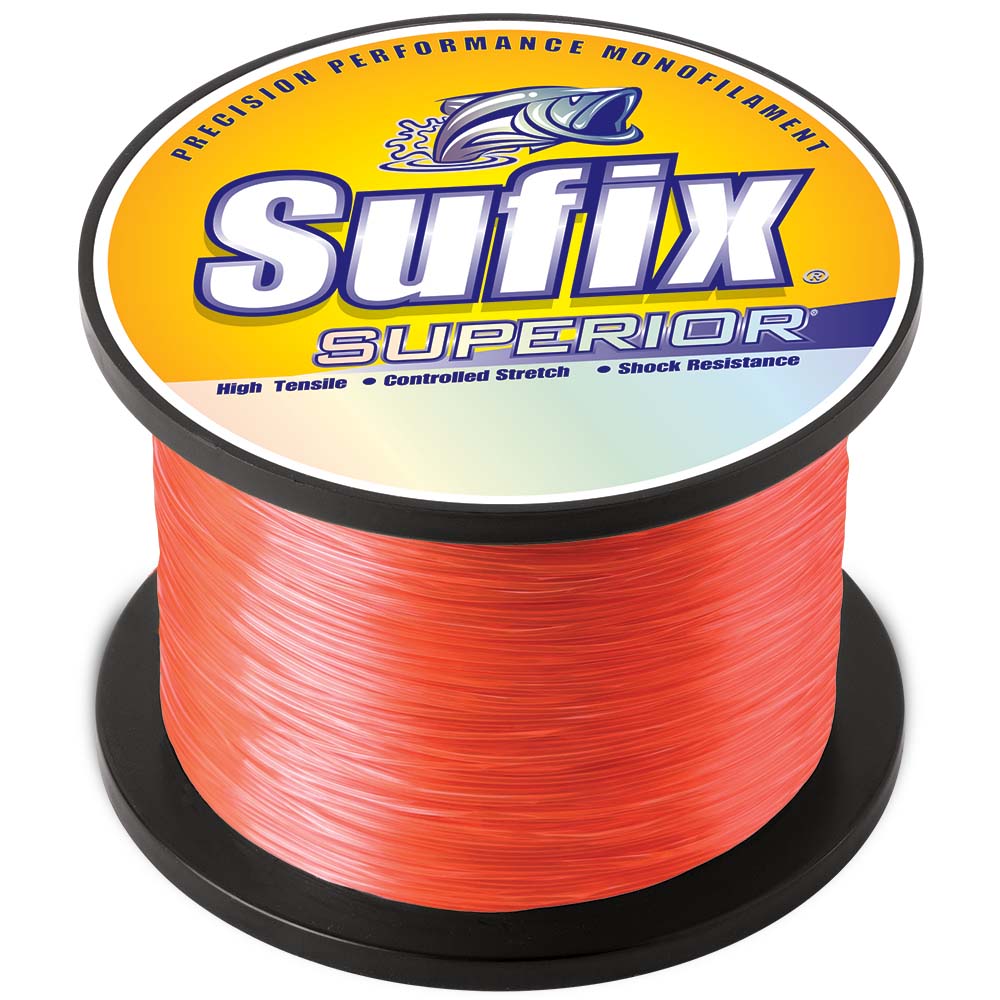 Sufix Superior fishing line spool, high tensile strength.