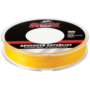 Spool of yellow fishing superline