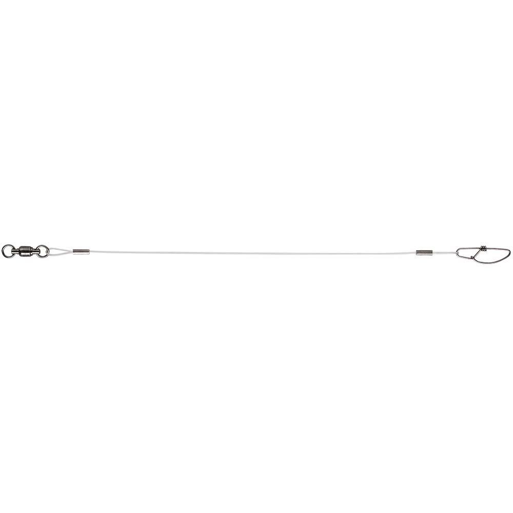 Fishing leader wire with swivel and clip