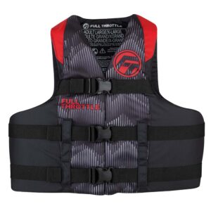 Full Throttle life jacket with buckles and straps.