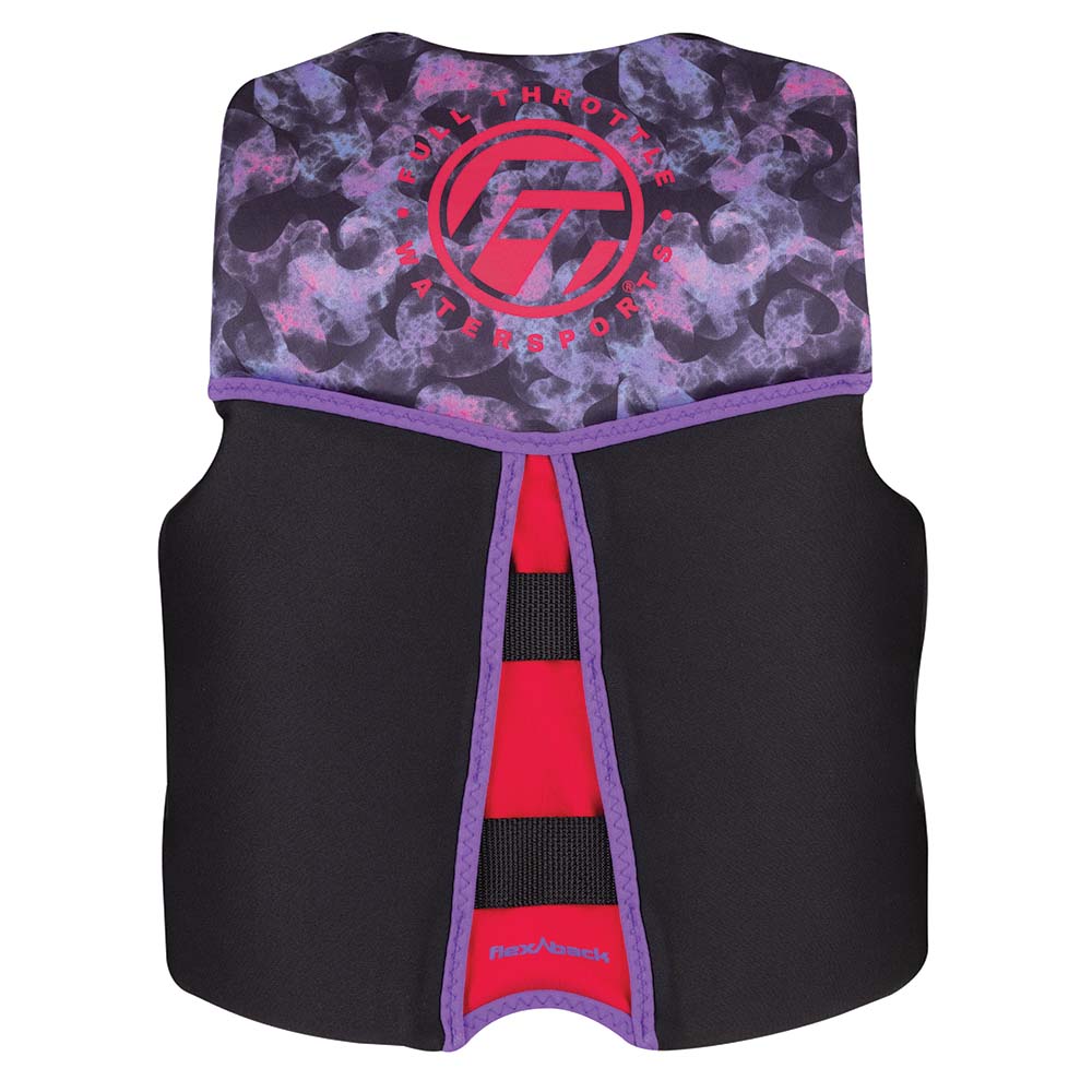 Colorful life jacket with logo for watersports.
