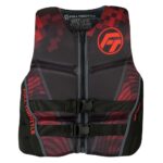 Full Throttle adult life jacket, black and red
