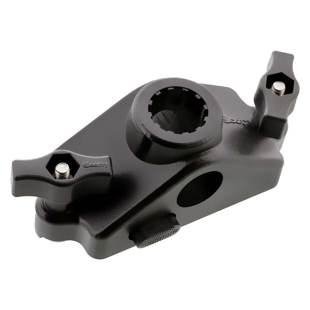 Black adjustable fishing rod mount holder