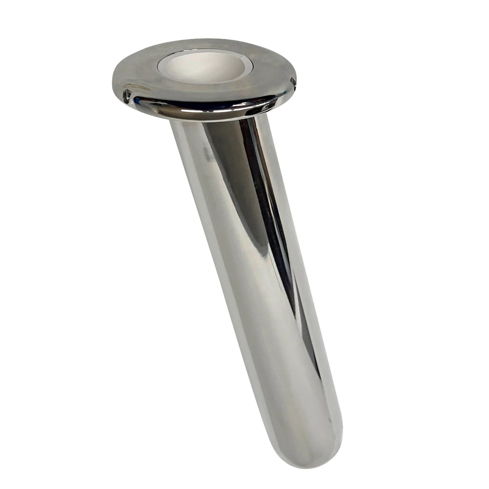 Stainless steel recessed fishing rod holder