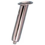 Metal shoe horn on white background