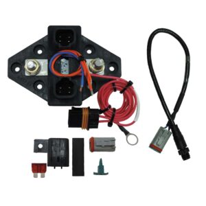 Automotive wiring harness with connectors and fuse