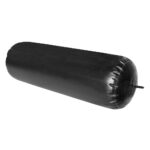Black inflatable cylindrical bag against white background.