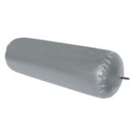 Gray inflatable cylindrical fender for boats