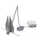 Boat anchor with chain and rope
