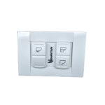 Pneumatic pushbutton toilet control panel